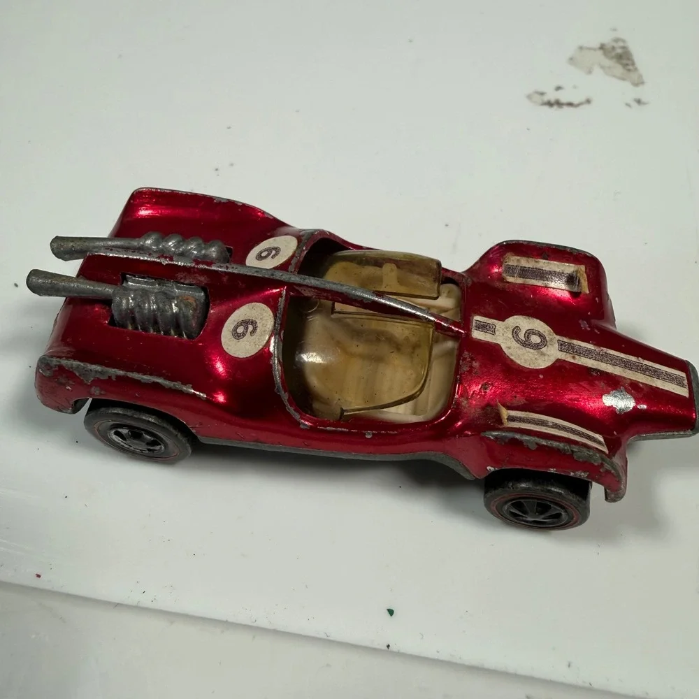Hot Wheels Mantis Diecast Car Red Spectraflame Redline Vintage 1970 Button USA